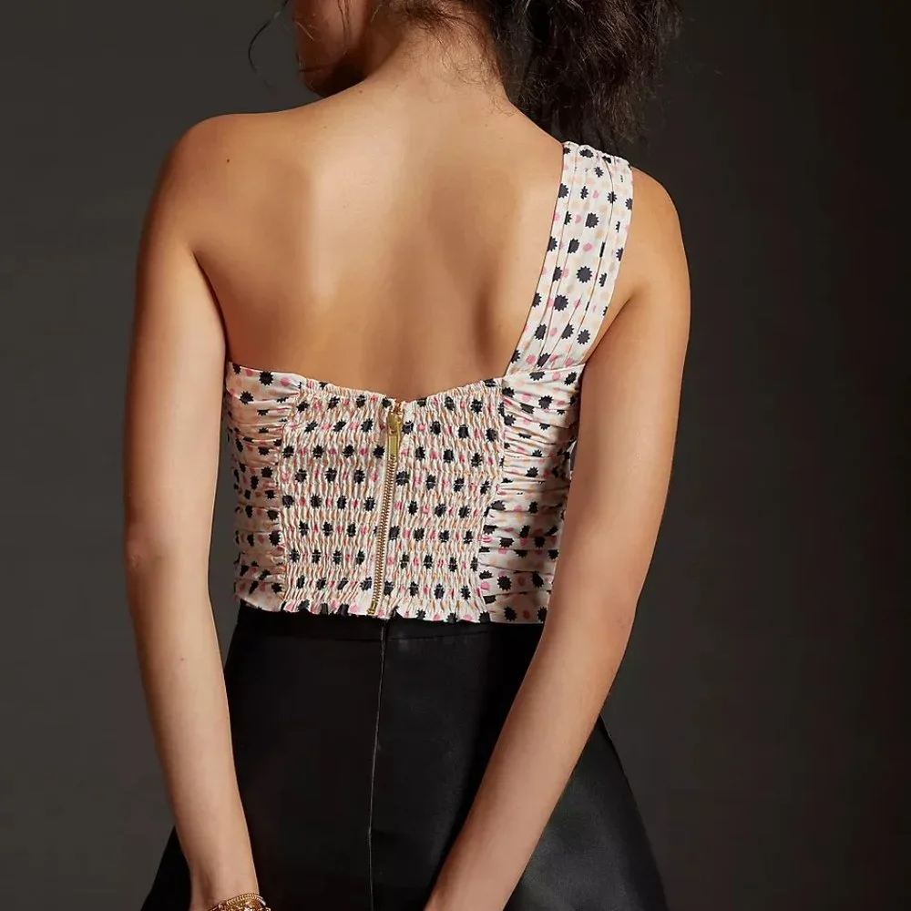 Anthro Maeve Bow-Tie One-Shoulder Tank - Picture 3 of 12